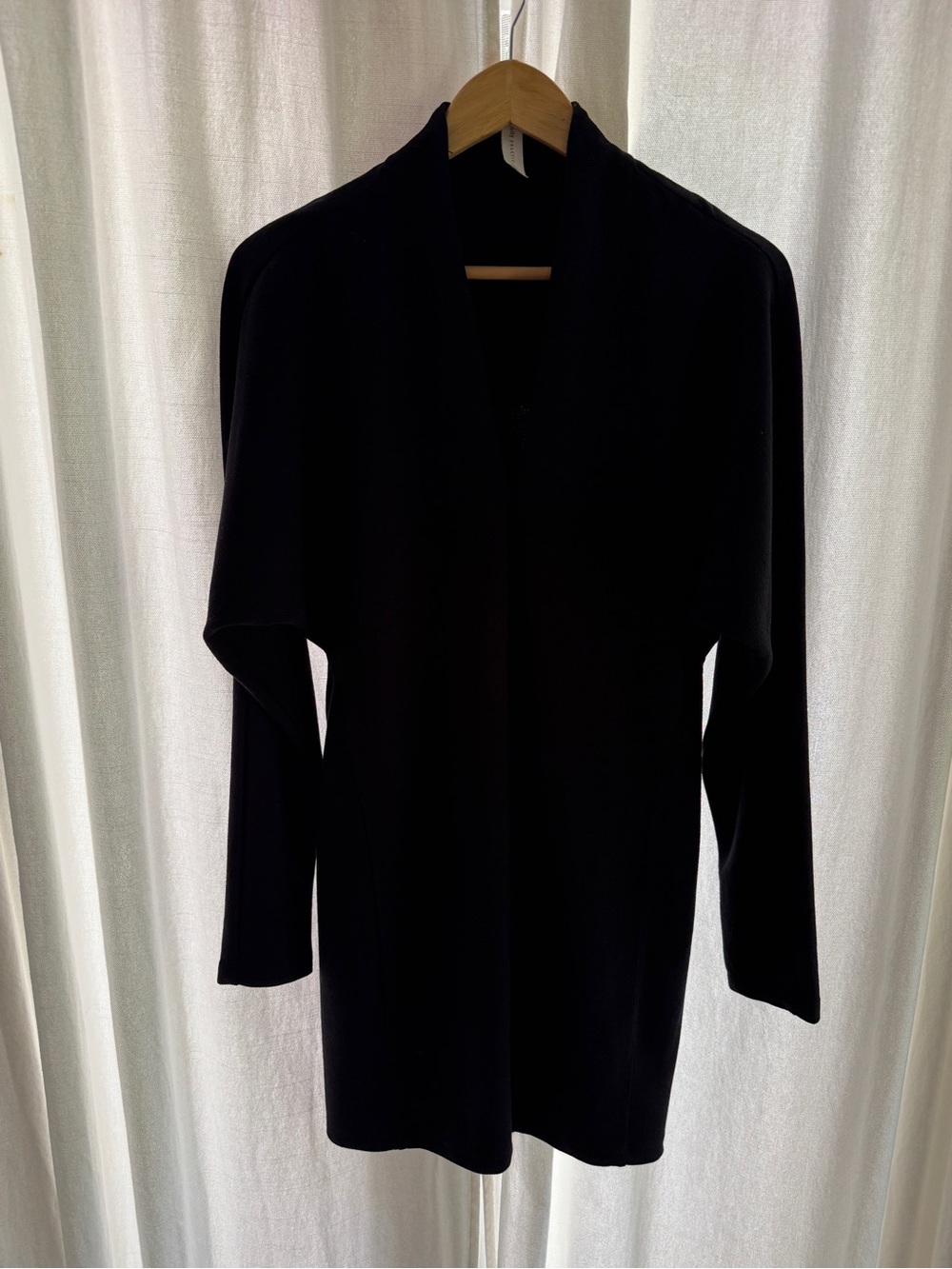 Anthropologie Black Long-sleeved Mini Dress - Medium